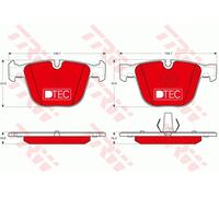 Kit pastiglie freno posteriore TRW GDB1892DTE per BMW X5 3.0 xDrive 30 d