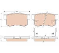 Set di pastiglie freno TRW GDB3175, posteriore