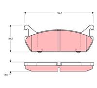 Kit pastiglie freno posteriore TRW GDB887 per MAZDA MX-5 1.6