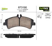 Kit pastiglie freno posteriore VALEO 873190 per MERCEDES SPRINTER
