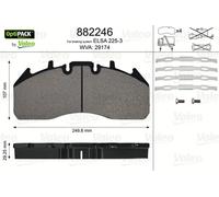 Kit pastiglie freno posteriore VALEO 882246 per