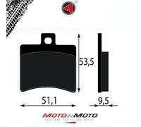 KIT PASTIGLIE FRENO POSTERIORI APRILIA SR 50 STREET 2003 2004 2005 2006 2007