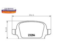 KIT PASTIGLIE FRENO POSTERIORI TEXTAR 2328404 PEROPEL CORSA C DAL 09/2000