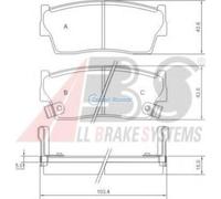 Originale A. B. S. Kit Pastiglie Freno Freni a Disco 36675 per Suzuki