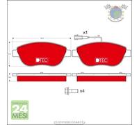 Kit pastiglie freno TRW Anteriore per ABARTH 500 FIAT MULTIPLA STILO LINEA B #kz