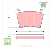 Kit pastiglie freno TRW Anteriore per AC 428 ASTON MARTIN VANTAGE LAGONDA ZAGAT