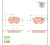 Kit pastiglie freno TRW Anteriore per ALFA ROMEO 156 147 146 145 GT FIAT MULTIP
