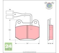 Kit pastiglie freno TRW Anteriore per ALFA ROMEO GTV 90 75