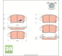 Kit pastiglie freno TRW Anteriore per ASTON MARTIN CYGNET TOYOTA COROLLA YARIS
