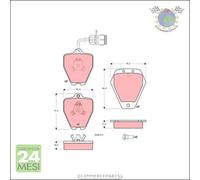 Kit pastiglie freno TRW Anteriore per AUDI 100 A8 A6