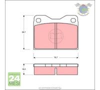 Kit pastiglie freno TRW Anteriore per AUDI 100 PORSCHE 924