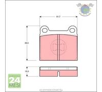 Kit pastiglie freno TRW Anteriore per AUDI 80 50 VW PASSAT (32B) POLO 86C (33)