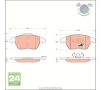 Kit pastiglie freno TRW Anteriore per AUDI A1 CITROEN C4 I PEUGEOT 207/207+ 300