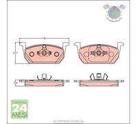 Kit pastiglie freno TRW Anteriore per AUDI A1 SEAT IBIZA V ARONA LEON SKODA SCA