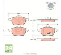 Kit pastiglie freno TRW Anteriore per AUDI A4 VW PASSAT (3A5 35I) (3A2 (3B5) (3