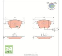 Kit pastiglie freno TRW Anteriore per AUDI A6 A4 #mp