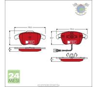 Kit pastiglie freno TRW Anteriore per AUDI Q3 SEAT ALHAMBRA VW TIGUAN SHARAN #ny