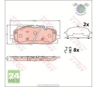 Kit pastiglie freno TRW Anteriore per AUDI Q7 Q5 A8 A5 A4