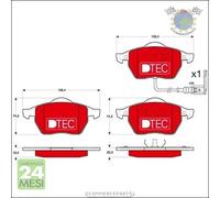 Kit pastiglie freno TRW Anteriore per AUDI TT A3 SEAT TOLEDO II LEON SKODA O #ka