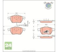 Kit pastiglie freno TRW Anteriore per AUDI TT A3 SEAT TOLEDO II LEON SKODA OCTA