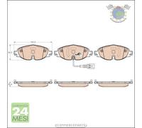 Kit pastiglie freno TRW Anteriore per AUDI TT Q3 Q2 A3 CUPRA FORMENTOR SEAT TAR