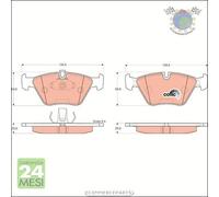 Kit pastiglie freno TRW Anteriore per BMW 5 E39 535 528 525 523 520