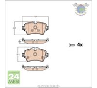 Kit pastiglie freno TRW Anteriore per BMW X2 F39 sDrive X1 F48 2 F46 216 214 F4