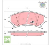 Kit pastiglie freno TRW Anteriore per BUICK REGAL PARK CADILLAC ELDORADO SEVILL