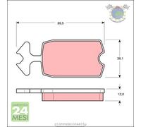 Kit pastiglie freno TRW Anteriore per CITROEN ACADIANE MEHARI DYANE 2