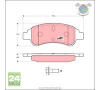 Kit pastiglie freno TRW Anteriore per CITROEN BERLINGO XSARA C4 I C3 C2