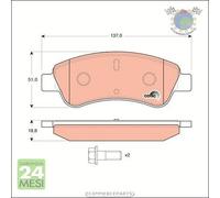 Kit pastiglie freno TRW Anteriore per CITROEN C-ELYSEE BERLINGO XSARA C3 III II