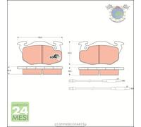 Kit pastiglie freno TRW Anteriore per CITROEN C15 ZX AX MEGA CLUB PEUGEOT 306 1