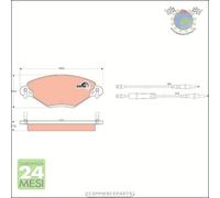 Kit pastiglie freno TRW Anteriore per CITROEN C5 II I #kl
