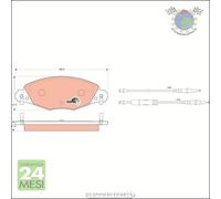 Kit pastiglie freno TRW Anteriore per CITROEN C5 II I #km