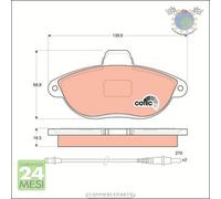 Kit pastiglie freno TRW Anteriore per CITROEN EVASION JUMPY FIAT ULYSSE SCUDO P