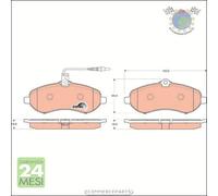 Kit pastiglie freno TRW Anteriore per CITROEN JUMPY FIAT SCUDO PEUGEOT EXPERT T