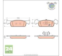 Kit pastiglie freno TRW Anteriore per DACIA SANDERO LOGAN RENAULT LOGAN/STEP #pt