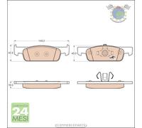 Kit pastiglie freno TRW Anteriore per DACIA SANDERO LOGAN RENAULT LOGAN/STEPWAY