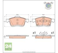 Kit pastiglie freno TRW Anteriore per FIAT 500L