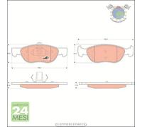Kit pastiglie freno TRW Anteriore per FIAT GRANDE PUNTO