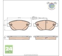 Kit pastiglie freno TRW Anteriore per FIAT LINEA DOBLO