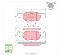 Kit pastiglie freno TRW Anteriore per FIAT PUNTO