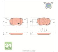 Kit pastiglie freno TRW Anteriore per FIAT PUNTO LANCIA Y