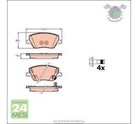 Kit pastiglie freno TRW Anteriore per FIAT TIPO