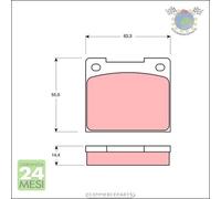 Kit pastiglie freno TRW Anteriore per FORD ESCORT OTOSAN ANADOL LOTUS EUROPA ME