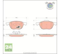 Kit pastiglie freno TRW Anteriore per FORD GRAND C-MAX ECOSPORT FOCUS KUGA MAZD