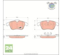 Kit pastiglie freno TRW Anteriore per FORD MONDEO GALAXY S-MAX LAND ROVER FREEL