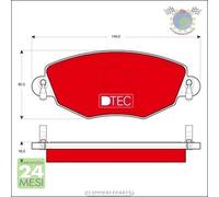 Kit pastiglie freno TRW Anteriore per FORD MONDEO JAGUAR X-TYPE #kj