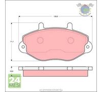 Kit pastiglie freno TRW Anteriore per FORD TRANSIT