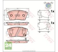 Kit pastiglie freno TRW Anteriore per GENESIS G70 KIA STINGER